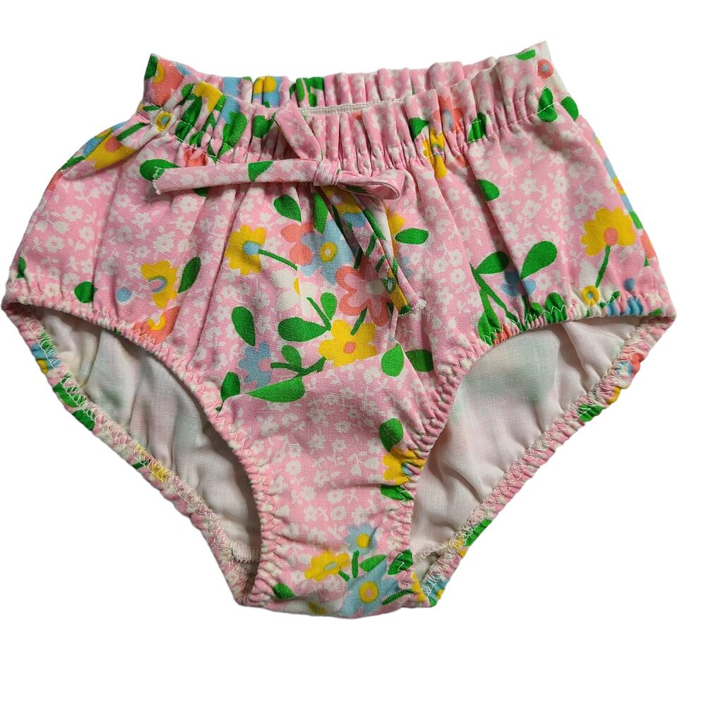 Vintage 80s Her Majesty Guppies Baby Girls Floral Bloomer Size 2T Summer 2174